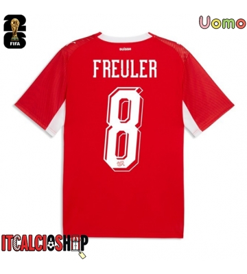 Svizzera Remo Freuler #8 Prima Maglia Mondiali 2026 Manica Corta